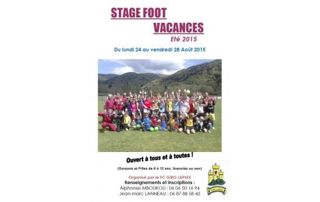 STAGE FOOT VACANCES
