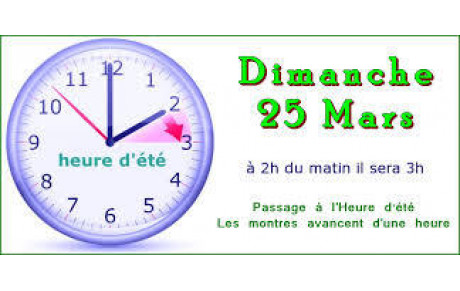 PASSAGE A L HEURE D'ETE